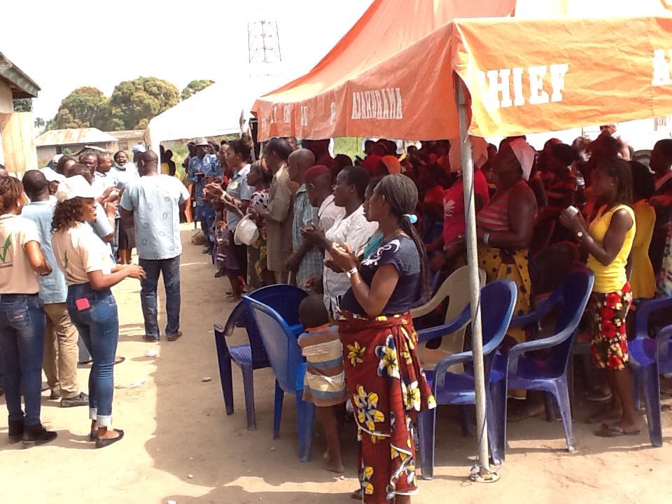 Prayer session at the commencement of each outreach